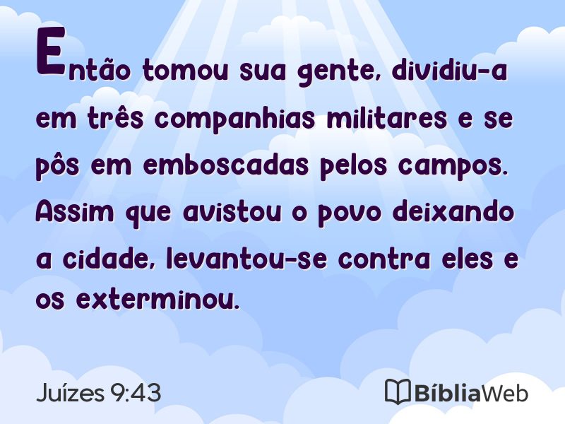 Juízes 9:43 em imagem para compartilhar