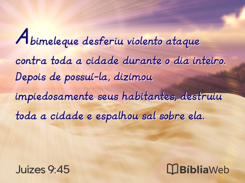 Juízes 9:45 em imagem para compartilhar
