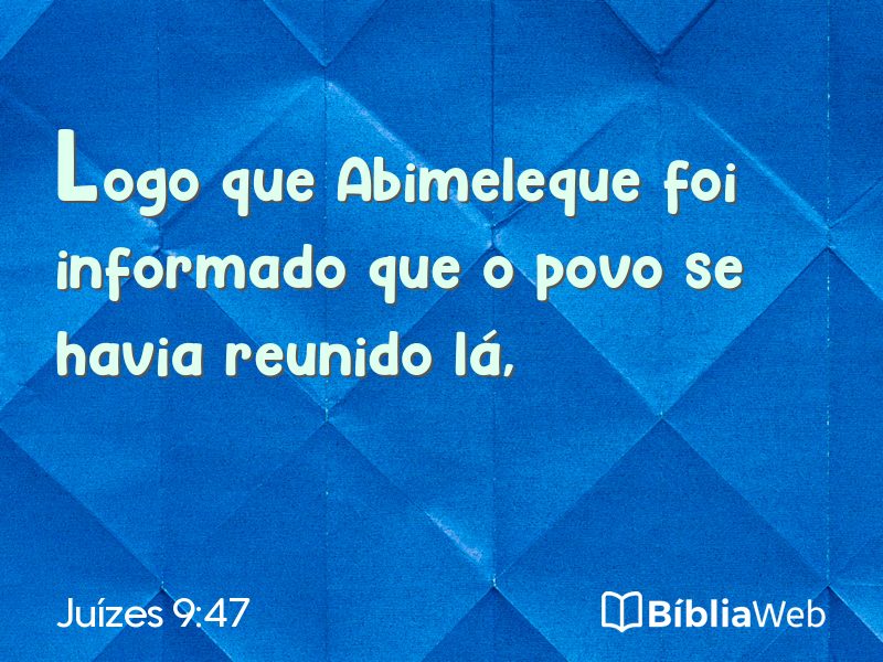 Juízes 9:47 em imagem para compartilhar