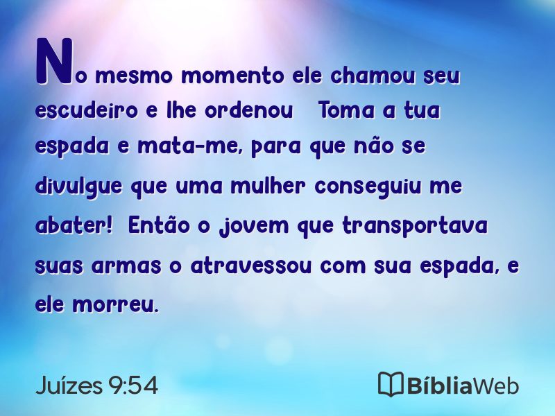 Juízes 9:54 em imagem para compartilhar