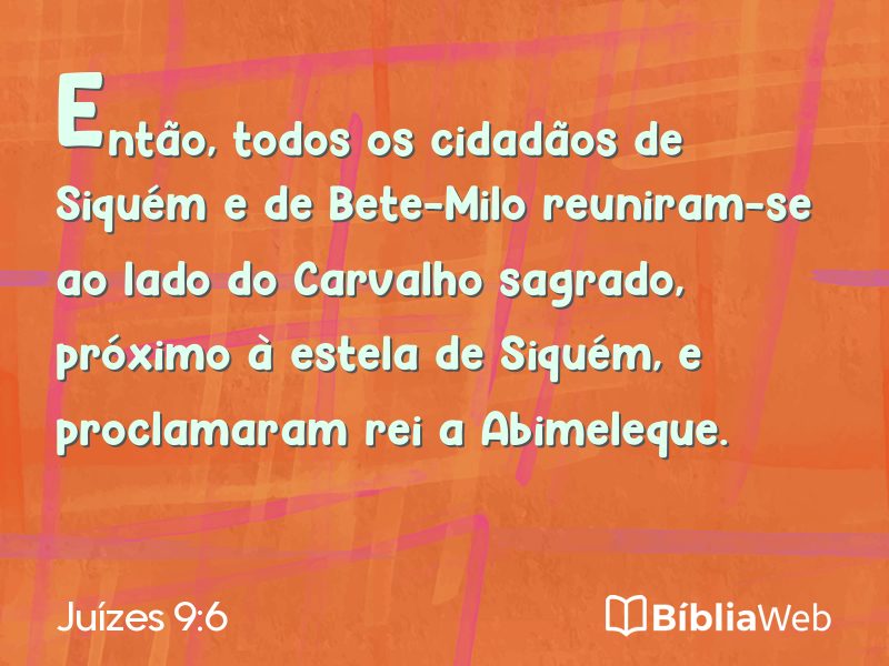 Juízes 9:6 em imagem para compartilhar