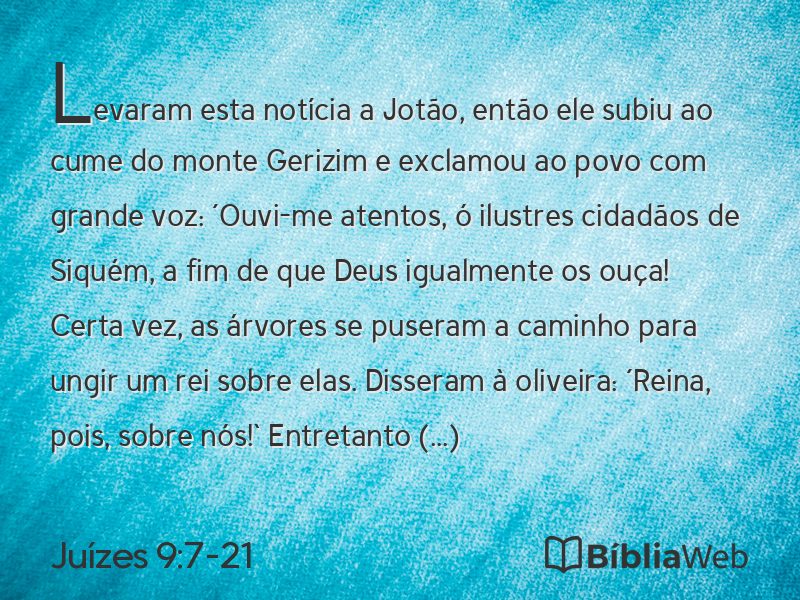 Juízes 9:7-21 em imagem para compartilhar
