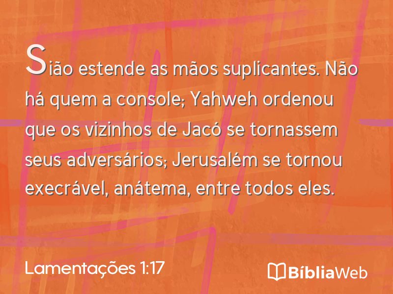 Lamentações 1:17 em imagem para compartilhar