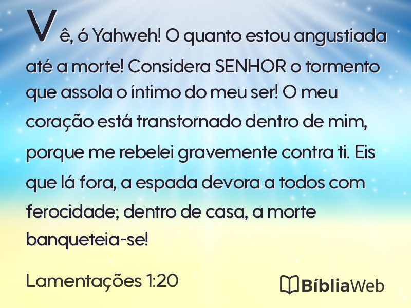 Lamentações 1:20 em imagem para compartilhar