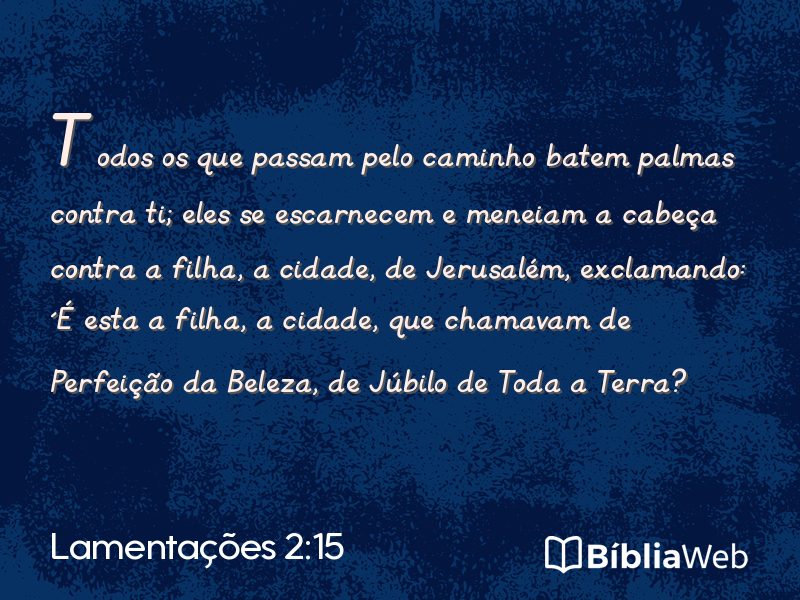 Lamentações 2:15 em imagem para compartilhar