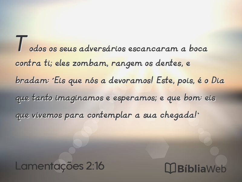 Lamentações 2:16 em imagem para compartilhar
