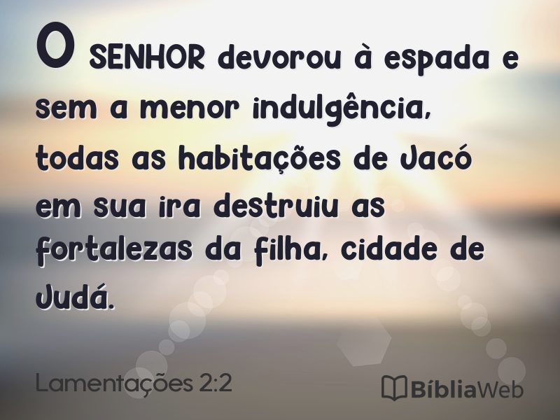 Lamentações 2:2 em imagem para compartilhar