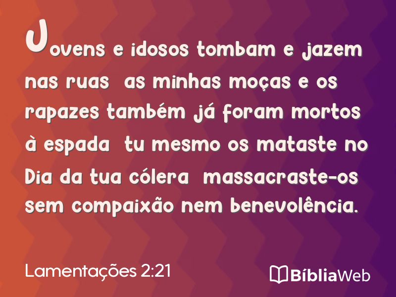 Lamentações 2:21 em imagem para compartilhar