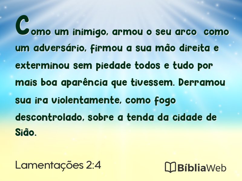 Lamentações 2:4 em imagem para compartilhar