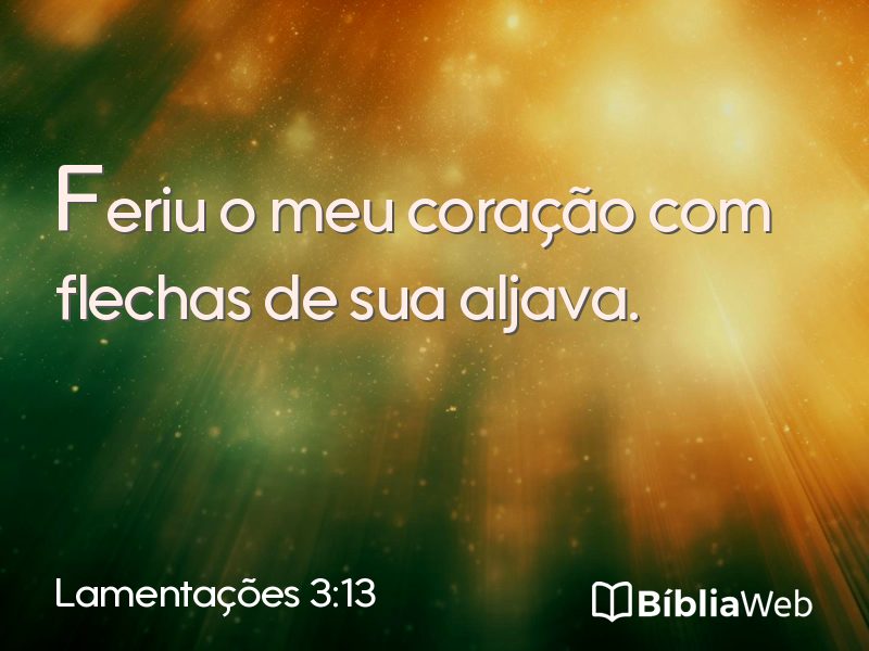 Lamentações 3:13 em imagem para compartilhar