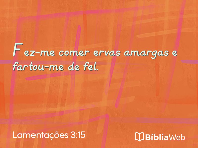 Lamentações 3:15 em imagem para compartilhar