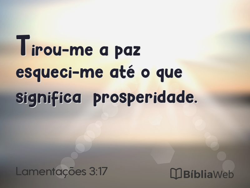 Lamentações 3:17 em imagem para compartilhar