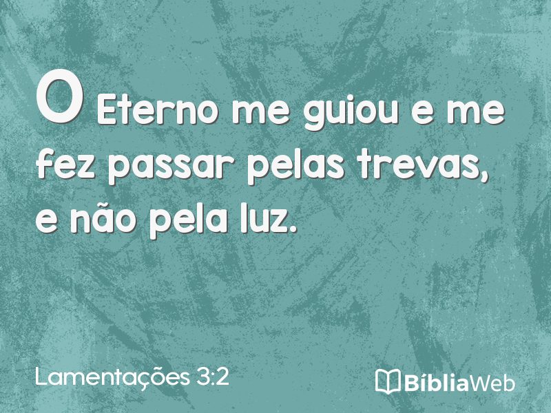 Lamentações 3:2 em imagem para compartilhar