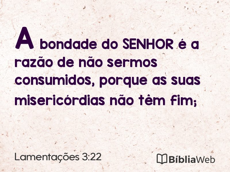Lamentações 3:22 em imagem para compartilhar