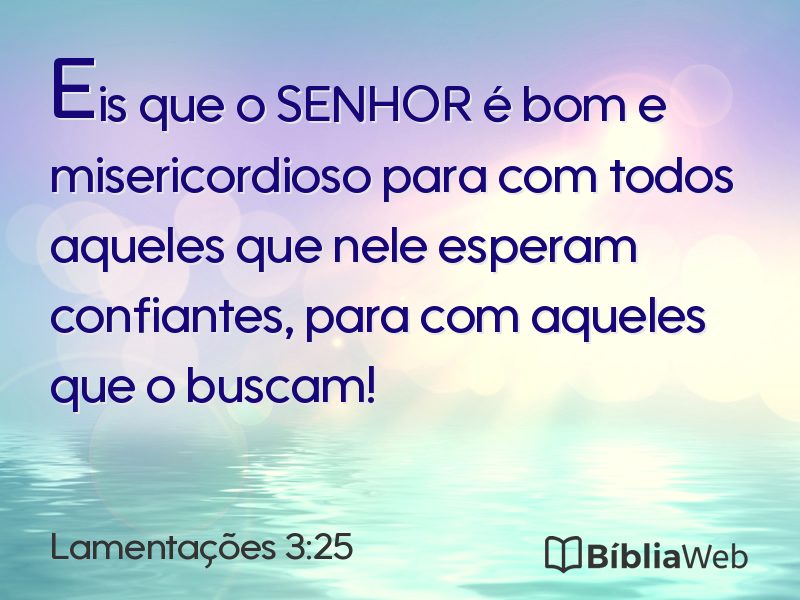 Lamentações 3:25 em imagem para compartilhar
