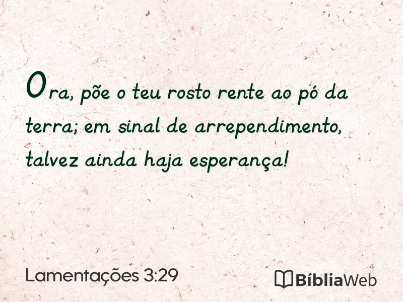 Lamentações 3:29 em imagem para compartilhar