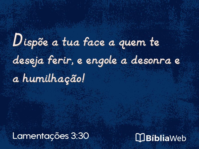 Lamentações 3:30 em imagem para compartilhar