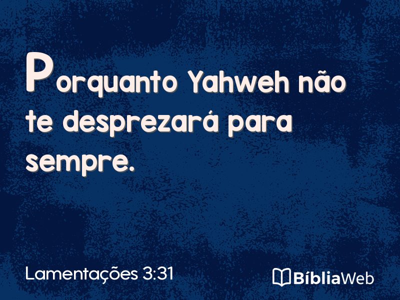 Lamentações 3:31 em imagem para compartilhar