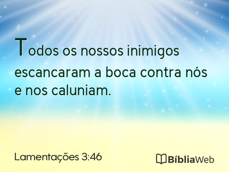 Lamentações 3:46 em imagem para compartilhar
