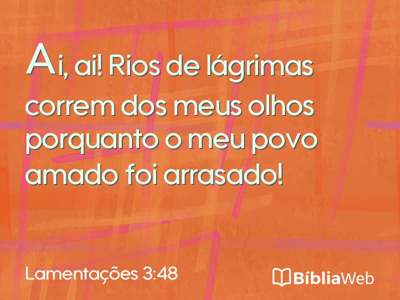 Lamentações 3:48 em imagem para compartilhar
