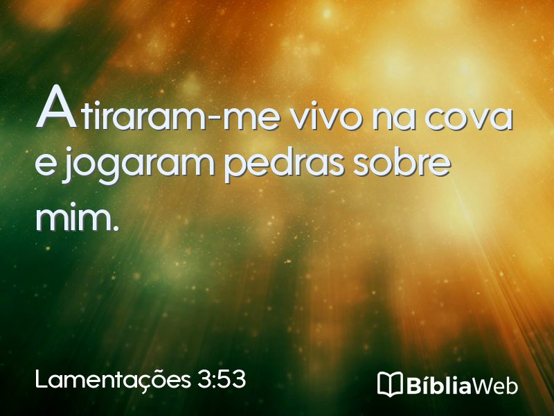 Lamentações 3:53 em imagem para compartilhar
