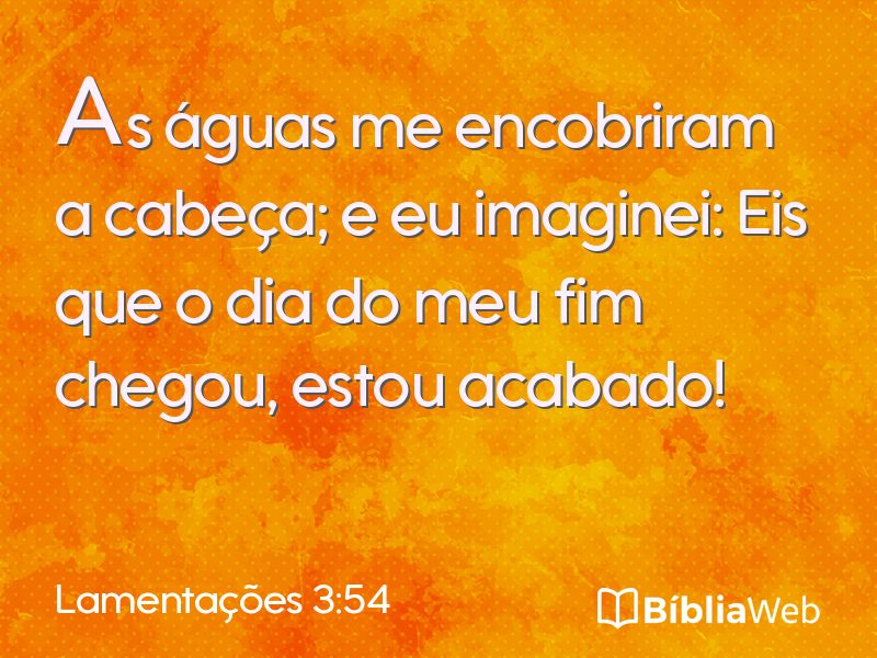 Lamentações 3:54 em imagem para compartilhar