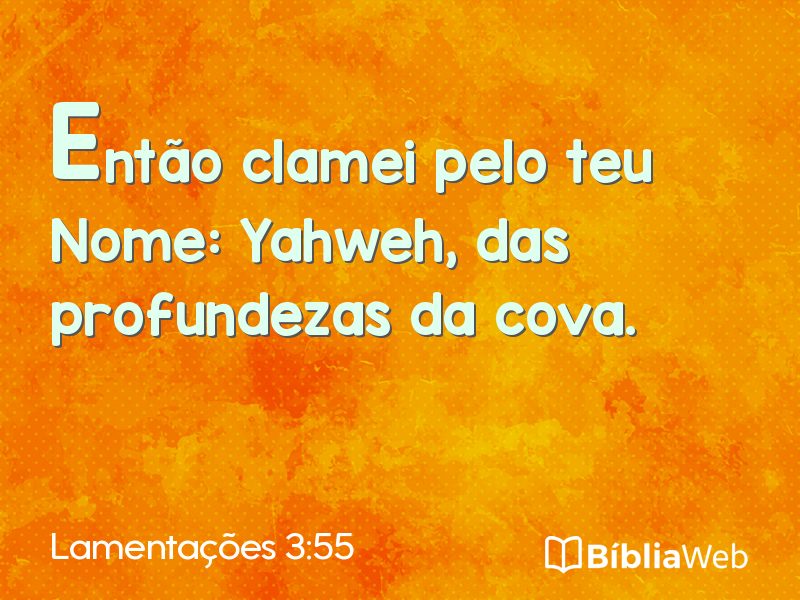 Lamentações 3:55 em imagem para compartilhar