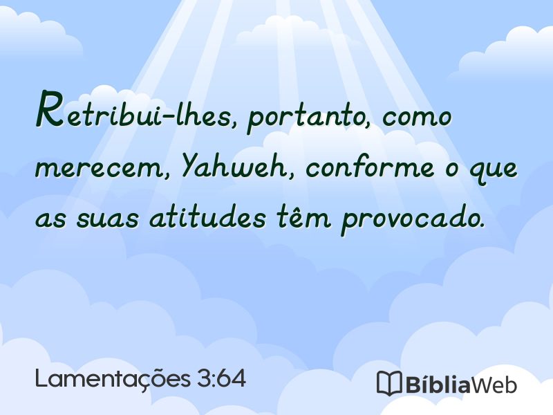 Lamentações 3:64 em imagem para compartilhar