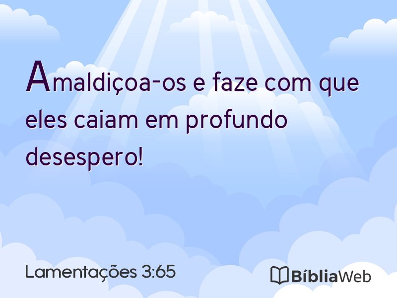 Lamentações 3:65 em imagem para compartilhar