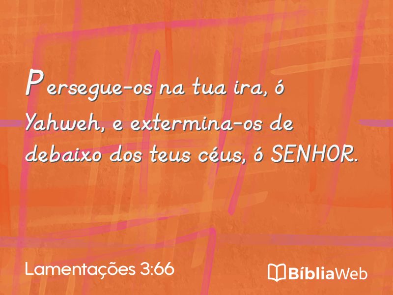 Lamentações 3:66 em imagem para compartilhar
