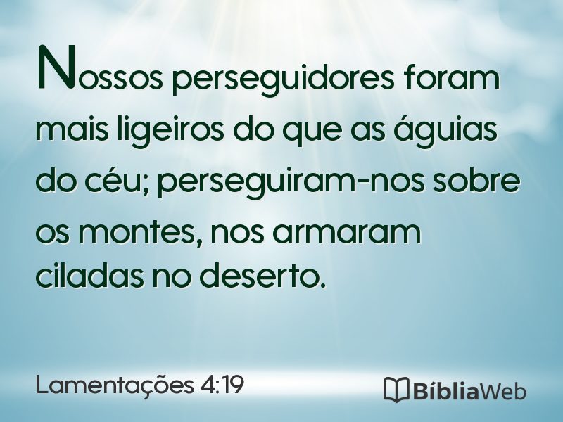Lamentações 4:19 em imagem para compartilhar