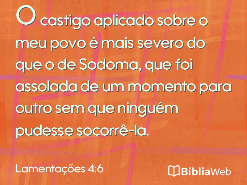 Lamentações 4:6 em imagem para compartilhar