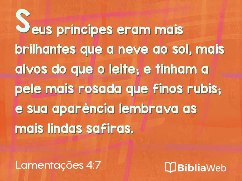 Lamentações 4:7 em imagem para compartilhar
