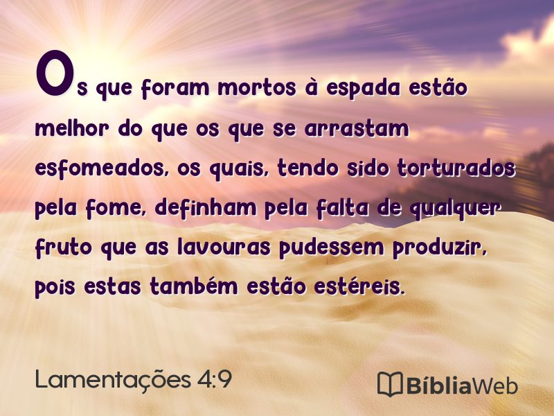 Lamentações 4:9 em imagem para compartilhar