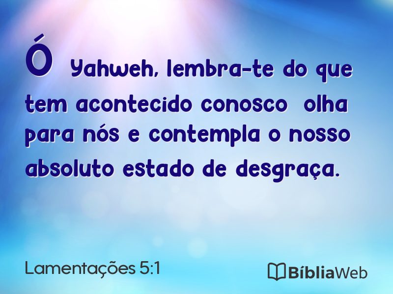 Lamentações 5:1 em imagem para compartilhar
