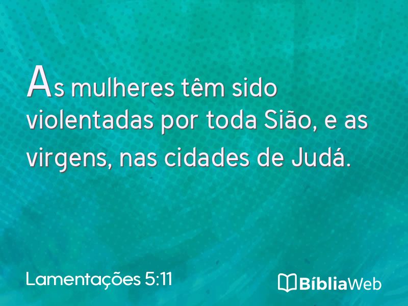 Lamentações 5:11 em imagem para compartilhar