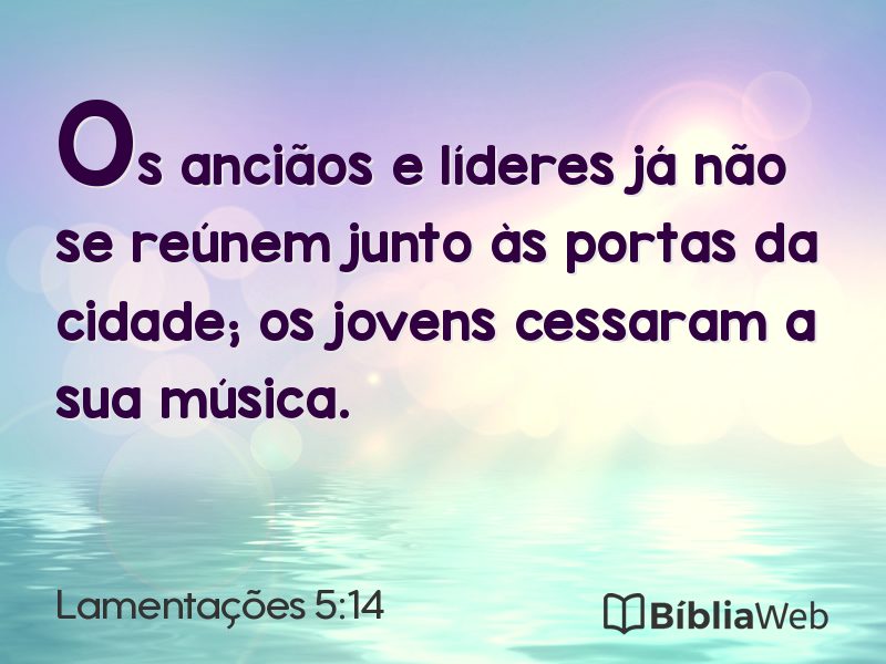 Lamentações 5:14 em imagem para compartilhar