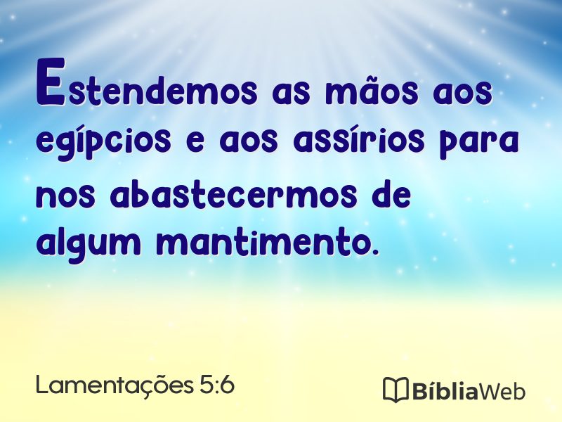Lamentações 5:6 em imagem para compartilhar