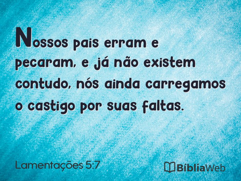 Lamentações 5:7 em imagem para compartilhar
