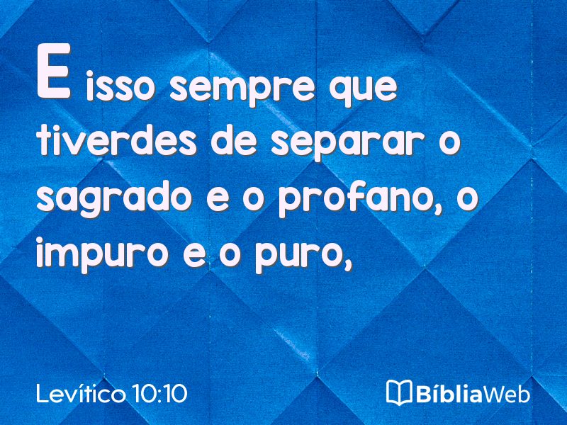 Levítico 10:10 em imagem para compartilhar