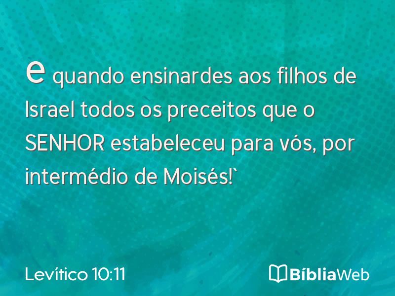 Levítico 10:11 em imagem para compartilhar