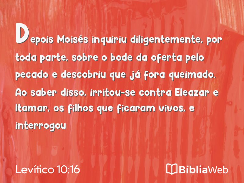 Levítico 10:16 em imagem para compartilhar
