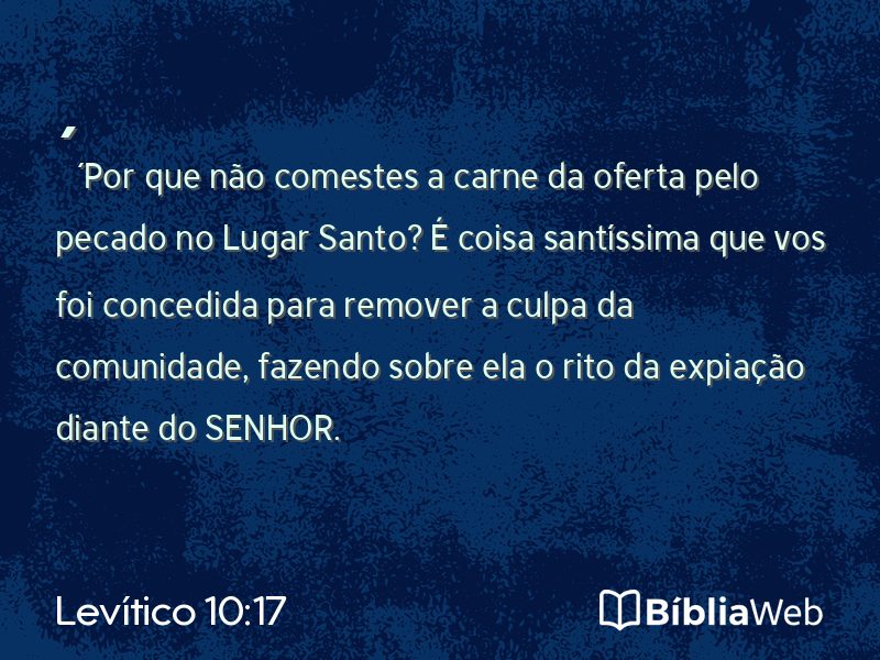 Levítico 10:17 em imagem para compartilhar