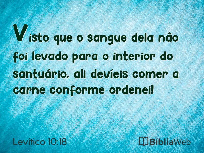 Levítico 10:18 em imagem para compartilhar