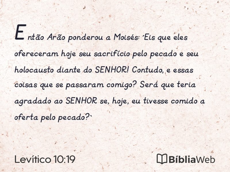 Levítico 10:19 em imagem para compartilhar