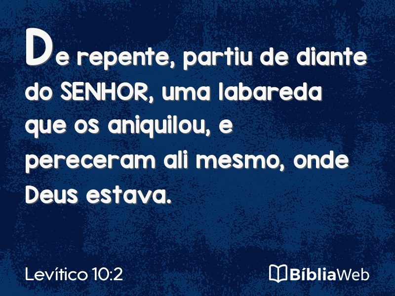 Levítico 10:2 em imagem para compartilhar