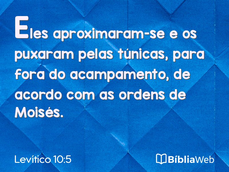 Levítico 10:5 em imagem para compartilhar