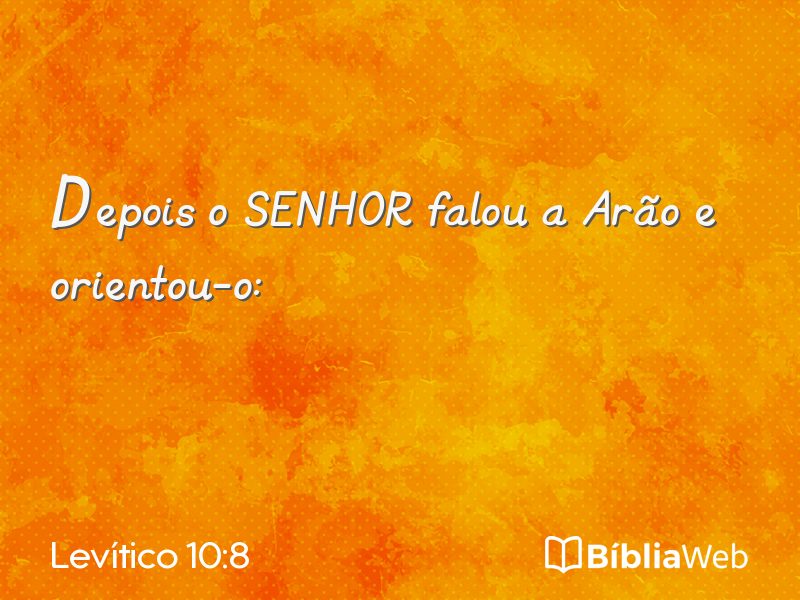 Levítico 10:8 em imagem para compartilhar