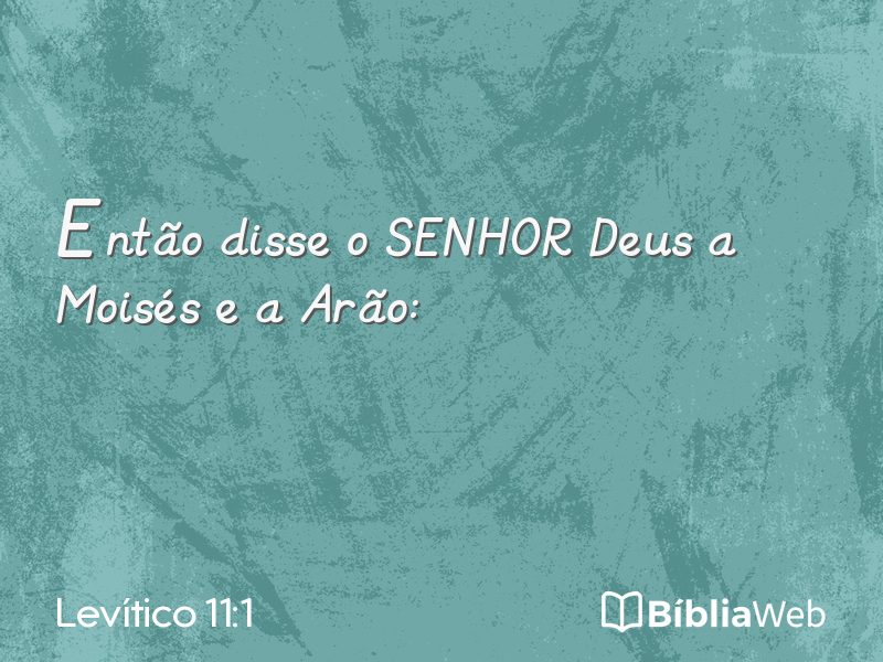 Levítico 11:1 em imagem para compartilhar