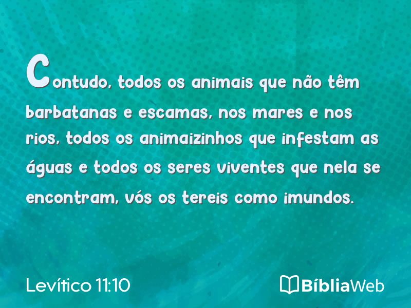 Levítico 11:10 em imagem para compartilhar
